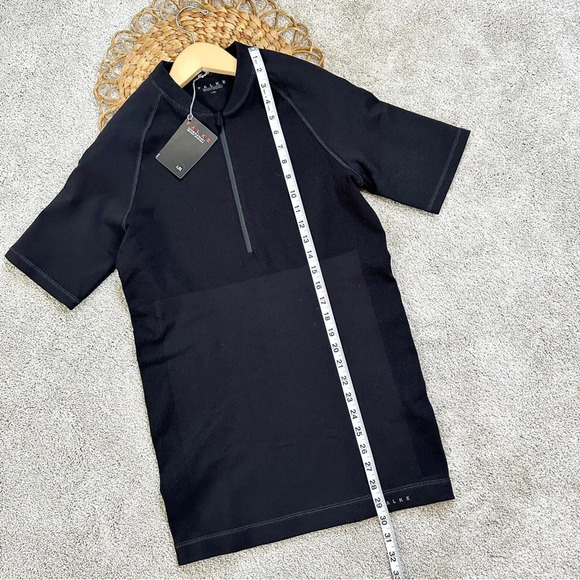 NWT Falke Ergonomic Sport System Zip Shirt Short Sleeve Performance Black - Picture 8 of 12